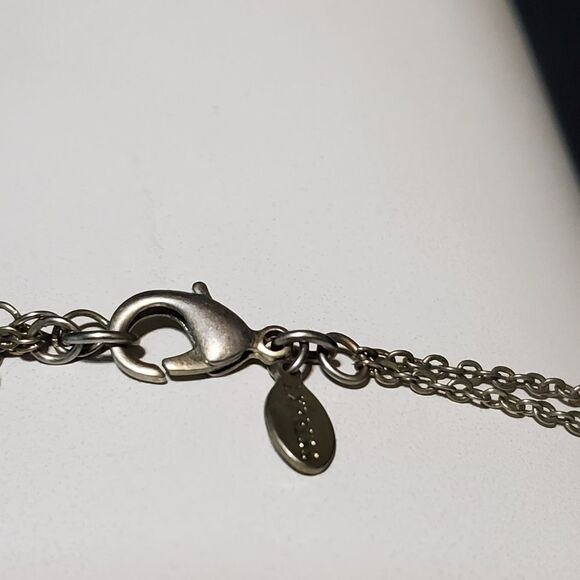 Express Silver Tone & Clear Multilayer Necklace - Picture 4 of 4